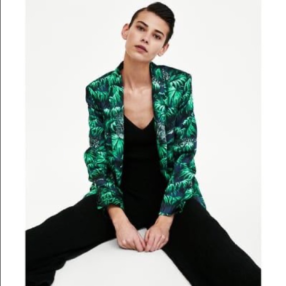 Zara Jungle Print Blazer - Picture 1 of 6